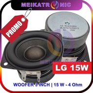 Mini Speaker Woofer 3 Inch 15W 4 Ohm | Subwoofer LG Bass 78 mm MLW78