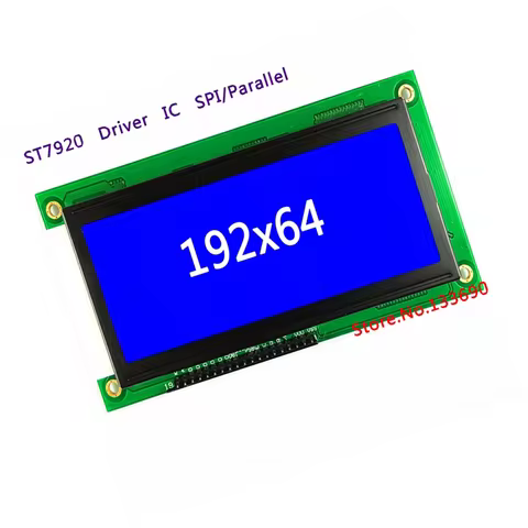 Graphic Blue Negative LCD Module Display Screen SPI Serial Parallel LCM 19264 192X64 192*64 Build-in
