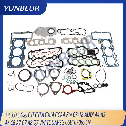 Engine Parts Full Gasket Set Fit 3.0 L Gas CJT CJTA CAJA CCAA For 08-18 AUDI A4 A5 A6 C6 A7 C7 A8 Q7