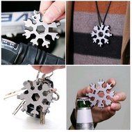 GANTUNGAN (TM) 18in1 snow key screwdriver key chain multifunction snow screwdriver pocket tool 18in1