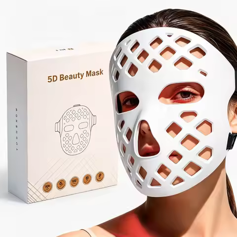5D Red Light Therapy 8 Colors Portable LED Mask Face Photon Infrared Therapy Mask for Skin Rejuvenat