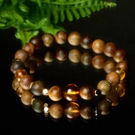 【神山晶礦】綠檀木金珀手串/綠檀木/金珀