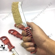Rust removal iron brush, Handheld red handle iron brush