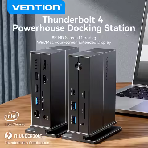 Vention Thunderbolt 4 Dock, USB C Hub 14-Port 8K@30Hz Multifunctional USB HUB Docking Station Laptop