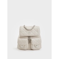 กระเป๋าผู้หญิง ทรงกล่อง ลายข้าวหลามตัด Chainy Size 19 HAPAS หนังพรีเมียม