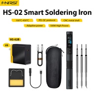 [HS02B Complete set]FNIRSI HS02 Adjustable temperature Soldering iron DC 24V 100450℃ Soldering rewor