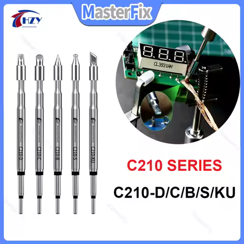New HZY C210 Series Soldering Iron Tip D/C/B/S/KU Universal Compatible 210 Handle For T210 Soldering