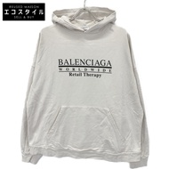 Balenciaga [UNISEX] 675003 21 Ivory Retail Therapy Logo Print Hoodie Parka 2