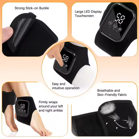 Heating Ankle Massage Belt 5 Levels Hot Compress Massage Wrist Brace Ankle Wrap Foot Ankle Guard Ban