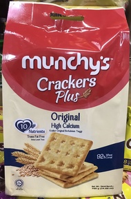 🌼พร้อมส่ง™🌼 ขนมMunchy’s Crackers Plus Original High Calcium แครกเกอร์ ห่อใหญ่ 700 กรัม รสออริจินัล X