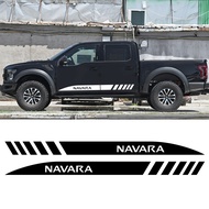 2PCS Car Door Side Stickers For Nissan NAVARA D40 NP300 N22 D22 D23 Auto Accessories DIY Stripes Dec
