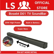 D01 BLUETOOTH 5.0 SOUNDBAR WITH 4 SPEAKERS / WIRELESS SOUNDBAR / DESKTOP SPEAKER QUALITY SOUND