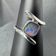 澳洲蛋白石純銀戒指