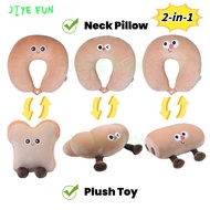 Bread Croissant Toast Bakery Plush Toy Neck Pillow Deformable Cute Soft Stuffed Doll Kids Birthday G