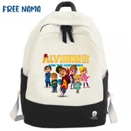 ALVIN AND THE CHIPMUNK UNISEX CARTOON CHARACTER MOTIF SCHOOL BACKPACK (FREE NAME)