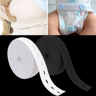 Black/White Buttonhole Elastic Garter Wide Elastic Garter Garter With Button Hole Elastic Soft Band