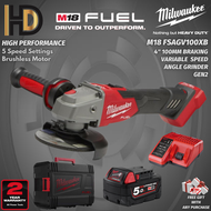 Milwaukee M18 FSAGV100XB Fuel 4" 100MM Speed Variable Braking Angle Grinder GEN2 / Milwaukee Speed C