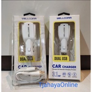 Wellcomm Car Charger Plug In USB 3.1A + Cable