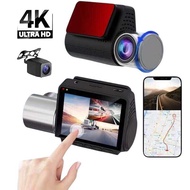 A64K dash cam กล้องติดรถยนต์ AHDกล้องหน้าหลัง มุมกว้าง 170°การเชื่อมต่อ APP WiFi การดูแบบเรียลไทม์