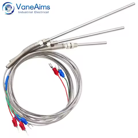 VaneAims Thermocouple M8 0.5m 1m 2m 3m Type K J PT100 50mm 100mm 150mm 200mm Compression Spring Prob