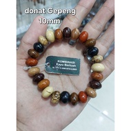 9 lucky wood bracelet with donut Motif, size 10mm - Original 9 types of lucky wood