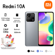 Redmi 10A โทรศัพท์มือถือแบรนด์ใหม่ (ของแท้ 100%) RAM 6G ROM 128GB หน้าจอ 6.53 นิ้ว รับประกันฟรี 1 ป