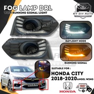 HONDA CITY 2017-2020 Angle Wing Daylight DRL Running Signal Foglamp Casing Fog Lamp Accessories