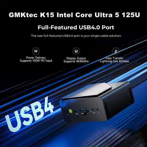 Intel Core Ultra 5 125U DDR5 5600Mhz Windows 11 Pro M.2 2280 WiFi 6 BT 5.2 Desktop Gaming Computer