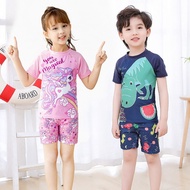【Uhome】Fashion high quality 2-piece swimsuit for 3-12 year old kids
