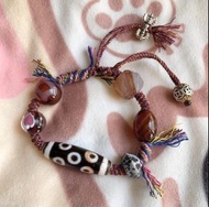 ▪️藏式手工設計款 仿至純硃砂料天珠手繩 五眼閃電▪️