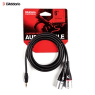 D’Addario® Planet Waves PW-MPXLR-06 สายแปลงแจ็ค Aux จาก 3.5 mm เป็น XLR 2 หัว ยาว 6 ฟุต สำหรับต่อมือ