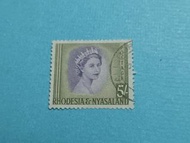 1954-56 英属Rhodesia ＆ Nyasaland 依利沙伯女皇5先令