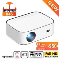 BYINTEK K45 Projector Full HD 1080P WiFi LED 2K 4K Video Movie Smart Home Android Projector PK DLP Home Theater Cinema
