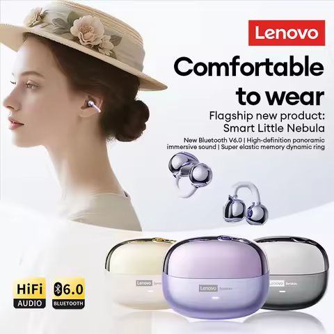 Choice Lenovo LE302 OWS Bluetooth Wireless Clip-on Earphones – HD Calls, Low-latency HiFi Music, Spo