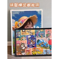 B. b. Puzzle Frame 70 x 50cm Picture Frame 1,000 Pieces Photo Frame 500 Pieces Frame Hanging Wall La