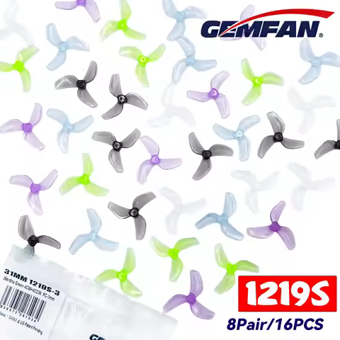 Gemfan 1219S 31mm 3-Blade PC Propeller 0.8mm/1mm For Micro TinyWhoop FPV Racing Freestyle Tinywhoop