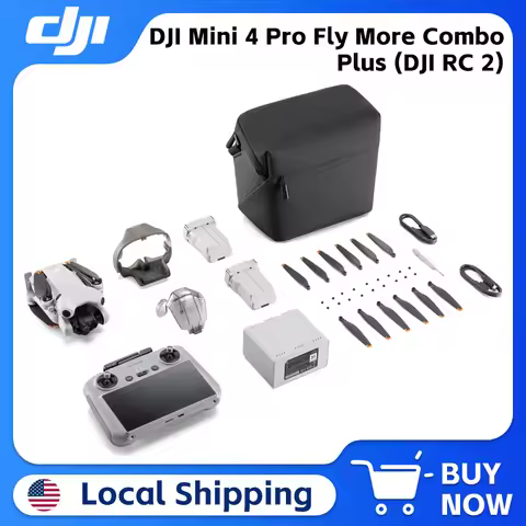 DJI Mini 4 Pro Fly More Combo Plus (DJI RC 2) 4K/60fps HDR True Vertical Shooting Omnidirectional Ob
