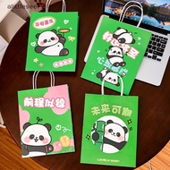 EE  Cartoon Panda Gift Bag Student Cute High-Looking Paper Bag Children's Day Inspirational Handbag Gift Packaging Bag n