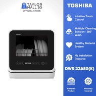 FREE Dishwashing Powder. Toshiba Mini 5L Portable Dishwasher | DWS-22ASG (K) | 東芝 洗碗機
