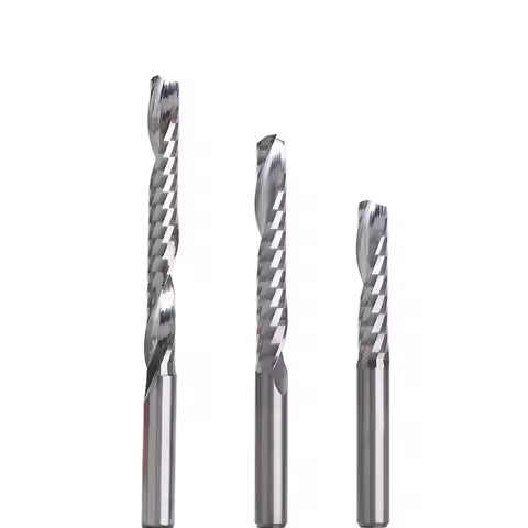 10pc 3.175mm SHK 2mm 3mm CED Single Flute Bit Engraving Cutters Wood Cutting Tools Blade Carving Mil