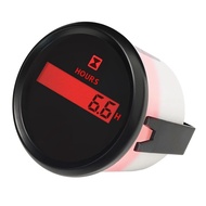 High Quality 52mm Digital Hour Meters 0-99999.9H Show Hourmeters Clock Gauges Black Time Meters with