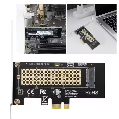 M.2 NVME SSD To PCIe 3.0 X1 Adapter Card 8Gbps SSD PCIE X1 Expansion Card M Key PCIe NVMe SSD Conver