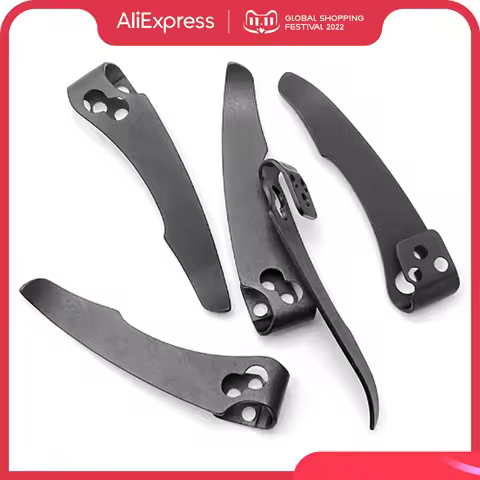 1piece Titanium Alloy Back Clip For DIY Folding Pocket Knife Tool DIY Accessories Knife Back Clips F