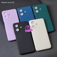 Realme Note 60 Realme Note 60X liquid Silicone Macaron Square Color Case Realme Note 60 Realme Note 