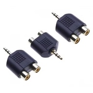 3.5mm to RCA stereo jack RCA TO 2 RCA CONVERTER JACK COVER MINI STEREO RCA T JACK/ MINI STEREO RCA T