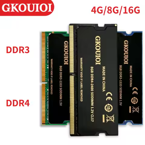 GKOUIOI DDR3 DDR4 Memory Ram SODIMM Laptop RAM 8GB 4GB 16GB 2133 2400 2666 3200Mhz Notebook Memoria 