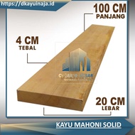 Papan Kayu Lembaran 2 Meter Jati Belanda Mahoni Baru Bukan Bekas Serut Amplas Halus Tanpa Sambungan 