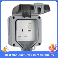 【NEW】IP66  13A Rainproof Charging Socket Outdoor Socket Waterproof Box with  Switch(UK Plug)