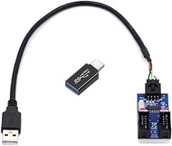 CY Cable USB 3.1 Male Type-C USB-C to USB 2.0 Type-A Male 1 to 2 Female Motherboard 9pin 10pinHeader
