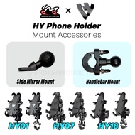 HY Accessories Mounting Spare Part Handlebar Side Mirror type 25mm Joint Ball HY01 HY07 HY18